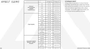 gregory packs size chart