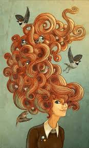 Hairdressing Is An Art And Art Loves Hairdressing Art Bird Nest Hair Drawings