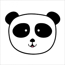 Panda Bear Clipart Black And White Black And White Png And Vector With Transparent Background For Free Download Black Background Photography Black And White Background Animal Silhouette
