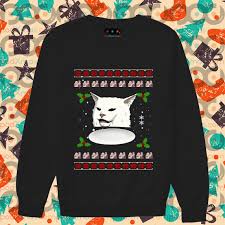The resulting fight led to the image now famous in the woman yelling at a cat meme. Woman Yelling Cat Meme Ugly Christmas Shirt Podxmas