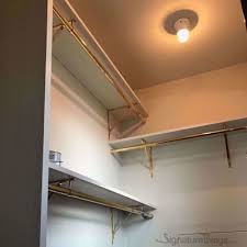 Shelf Bracket With Standard Bracket Hanger In 2020 Brass Shelf Brackets Closet Rod Shelf Brackets