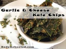 Garlic And Cheese Kale Chips Recipe Snacks Koolhydraatarme