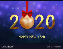 Happy New Year 2020 Background Vector Image On Vectorstock Happy New Year Vector Happy New Year 2020 Happy New Year Images