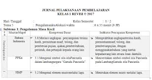 Soal ulangan harian kelas 6 tema 1 selamatkan makhluk hidup. Download Jurnal Harian Guru Kelas 1 Sd Semester 2 Kurikulum 2013 Wolupedia Net
