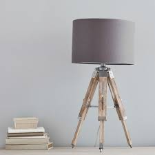 Bedside table lamps set of 2, cute wooden tripod table lamps, small nightstand lamps with rustic fabric linen shade, decorative modern desk reading lamp for bedroom,living room, office, college dorm. Tripod Table Lamp Pottery Barn Teen