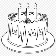 How to draw a birthday cake. Cilpart Impressive Design Ideas Colorable Line Art Birthday Cake Drawing Png Clipart 4177636 Pikpng