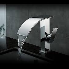 Design Waschtisch Wasserfall Armatur Wasserhahn Waschtischarmatur Waschbecken De In Heimwerker Ba Moderne Badarmaturen Waschtischarmatur Waschbecken Armaturen
