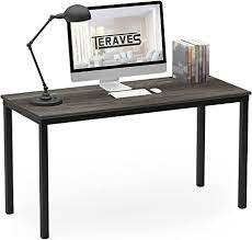 Our tables and desks come in different sizes and styles to meet your needs. Amazon Com Teraves Computer Desk Dining Table Office Desk Sturdy Writing Workstation For Home Office 47 24 Black Oak Kitchen Dining