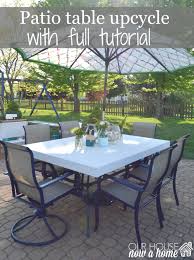 Get video instructions about kitchens, bathrooms, remodeling, flooring. Patio Table Upcycle Low Cost And Simple To Redo Our House Now A Home