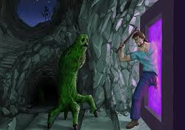 Currently, there are cave, underwater and nether ambiences. Hd Wallpaper Video Game Minecraft Cave Creeper Minecraft Pickaxe Portal Wallpaper Flare