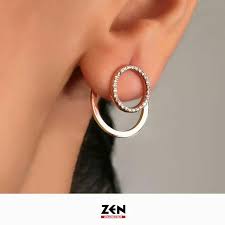 Zen Pirlanta Tasli Halka Tarz Kupe Moda Taki Kupe Taki Yuzukler