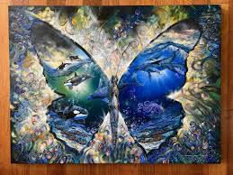 Art Robert Lyn Nelson Two Worlds Papillon 30x40 Oil Painting Surrealism Butterflies Papillon Endangered Species Amazing New Wor Art Art Walk Art Prints