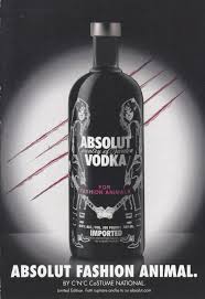 Absolut Fashion Animal 334 Promocard Italy 7309 Absolut Vodka Vodka Vodka Brands