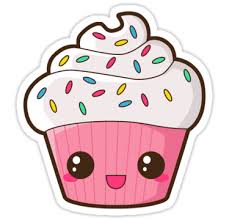 Cupcake Sticker Kawaii Girl Drawings Cute Cupcake Drawing Cute Kawaii Drawings