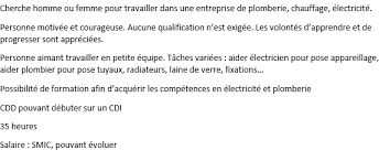 Recrutement cv et offres d'emploi spécialisé des métiers de la plomberie, du sanitaire, de la canalisation et des chauffagistes. Recrutement Ets Robino