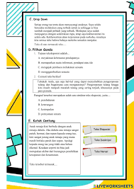 Harapannya contoh soal yang admin bagikan kali ini dapat membantu anak didik dalam mencari referensi tentang contoh soal pilihan ganda materi teks eksposisi dalam pembelajaran bahasa indonesia. Teks Eksposisi Interactive Worksheet