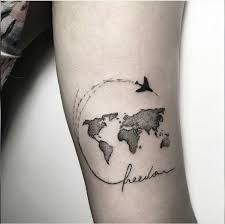 Ersetze Die Freiheit Durch Sende Mich Tatowierung Freedom Tattoos World Map Tattoos Temp Tattoo