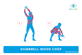 Dumbbell Wood Chop See Be Fitness Static Cling Decal Muscle Groups Exercised Are Highlighted Fitness Exercise Chest Workouts Exercise Dumbbell