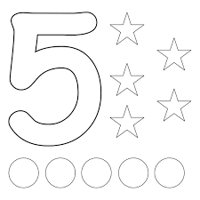 Number 5 dot painting coloring page. 7 Best Printable Full Page Numbers Printablee Com
