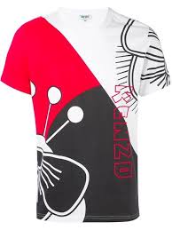 Black And Red Designer T Shirt Kenzo Tanami T Shirt Modesens Kenzo Mens Shirts Mens Tshirts
