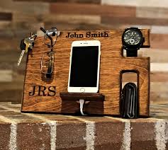 Personalized Birthday Gift For Boyfriend Who Has Everything The Manstand Is A Personalized Wooden Docking Station That Holds Everyday Essentials All Mens Birthday Gifts Personalized Gifts For Men Birthday Gift For Him