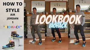 The upper is made of various suedes and leathers, matched with a hodgepodge of black, baroque brown, and racer pink. How To Style Air Jordan 1 High Bio Hack Mens Streetwear Outfit Ideas Youtube