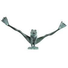 Blue poison dart frog is a species of small poison dart frogs found in central america. Crazy Legs Leap Frog Bronze Statue Large Design Toscano