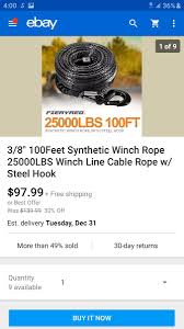 We use this as anchor rope. Considering Switching Out My Winch Cable To Synthetic Rope Jeep Wrangler Tj Forum