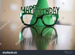 Green Happy Birthday Glasses And Party Hat Party Birthday Happybirthday Glasses Green Stockphotos Happy Birthday Party Hats Stock Photos