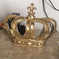 Crown Gold Wall Decor Shabby Chic Decor Home And Garden Etsy Crown Decor Crown Wall Decor Gold Wall Decor
