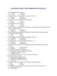 Soal ips kelas 9 semester 2 kurikulum 2013 (ulangan harian) dari rizsa faozsiyah pada tanggal desember 11, 2020 posting komentar berikut adalah soal ips kelas 9 semester 2 kurikulum 2013 yang dapat kalian download file soalnya secara lengkap dengan klik link di bawah ini! Latihan Soal Pas Prakarya 9 Pdf