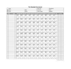 Baseball Score Sheet 30 Printable Baseball Scoresheet