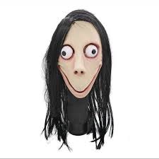 Cosplay Halloween Ghost Mask Headgear Wig Spooky Momo Scary Mask Creativity  Scary Halloween Mask Party