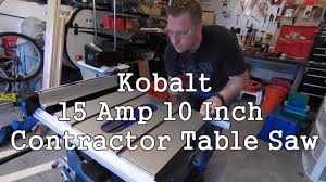 Contractor table saws are large bulky and difficult to transport. Kobalt Contractor Table Saw Youtube