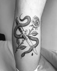Love tattoos tattoo illustration bad tattoos tattoo designs dagger tattoo tattoos sword tattoo knife tattoo sleeve tattoos. Knife Snake And Rose Tattoo Tattoogrid Net