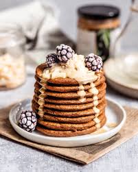 In some cases, that's dairy, but never dessert. Chocolate Pancakes With Blackberries And Dairy Free Toasted Coconut Halo Top Ice Cream Vegan Pancake Recipes Chocolate Pancakes High Protein Vegan