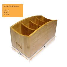 Natural Bamboo Caddy Coffee Table Organizer Home Office Stationery Desk Storage Nightstand Kitchen Organization Utensil Storage Kitchen Counter Organization