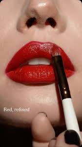 Soft matte red lips for stunning new face Layla Leonard  @bossmodelmanagement Keeping the edge blurred with @mykitco 504 MY BLURRED  LIP Products used // Lipstick