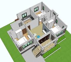 Bagian ruang tamu dari desain rumah ini berada di bagian tengah dan bagian dapur berada di sisi kanan. Desain Rumah Atap Limas Dengan 3 Kamar Tidur Home Fashion Rumah Desain Rumah