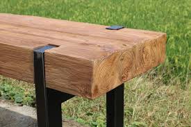 *verschiedene breiten möglich* *maße auf dem foto ca: Bank Teakholz Industriedesign Sitzbank Teak Industriedesign Metall Gestell Bank Holz Teak Breite 180 Cm