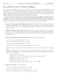 even odd proofs practice problems solutions