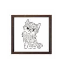 Mandala Kedi Tablosu 90x90