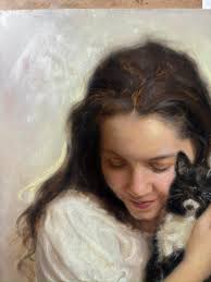 My new watercolor portrait 🐶 This lovely dog is named Feta 😍