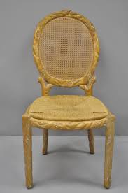Faux Bois Branch Form Cane Back Rush Seat Carved Wood Twig Dining Chair Set Dining Chairs Dining Chair Set Faux Bois