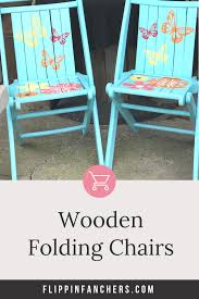 Chair Painted Wooden Folding Chair Vintage Refurbished Wooden Folding Chairs Painted Folding Chairs Wood Folding Chair
