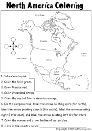 North America Printable Coloring Pages Social Studies Worksheets Geography Lessons Teaching Geography