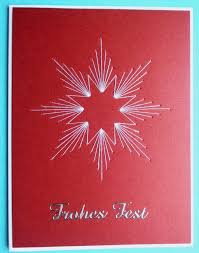 2014 Selbstgemachte Weihnachtskarte Fadengrafik Weihnachten Selbstgemachte Weihnachtskarten Papierstickerei