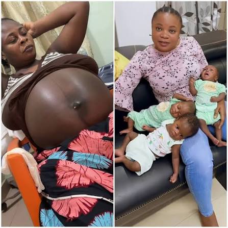 Woman becomes mother of triplets after 12-year wait