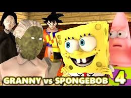 Granny Vs New Spongebob Challenge 4 Ft Goku Official Minecraft Horror Game Animation Youtube New Spongebob Horror Game Spongebob