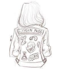 Oh Hey Slytherins This Here S For You Will Colour Over The Next Couple Of Nights Harry Potter Drawings Harry Potter Cartoon Harry Potter Silhouette